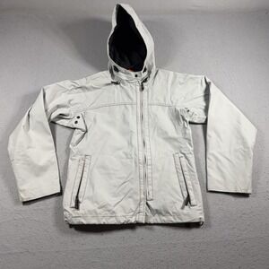 Volcom Transition Jacket Mens Small Gray Hooded Ski Snowboard Water Resistant